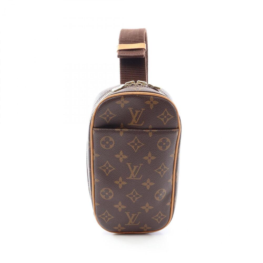 LOUIS VUITTON Brown Monogram Leather Pochette Fanny Pack